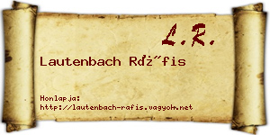 Lautenbach Ráfis névjegykártya